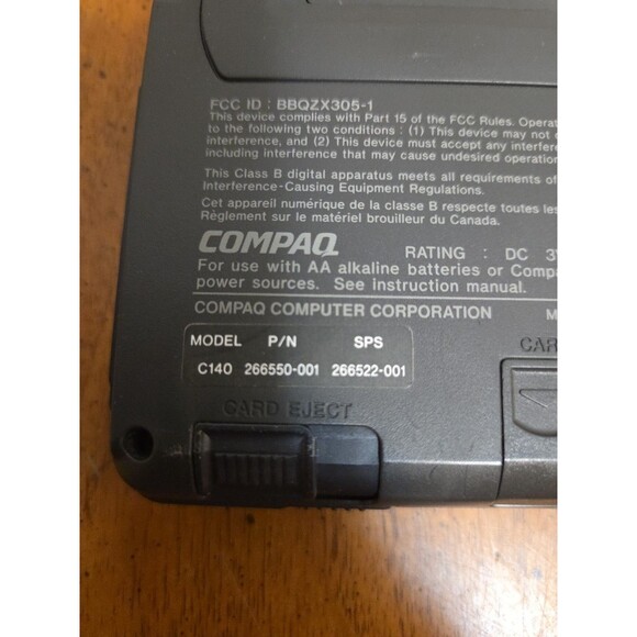 COMPAQ C140 Windows CE 266550-001 Portable Computer PC No Cables Tested - Picture 5 of 5